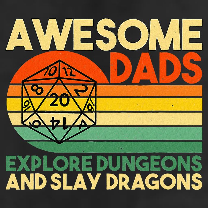 Awesome Dads Explore Dungeons DM RPG Dice Dragon Microfiber Hand Towel