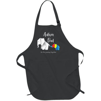 Autism Dad Elephant Autism Awareness Full-Length Apron With Pockets