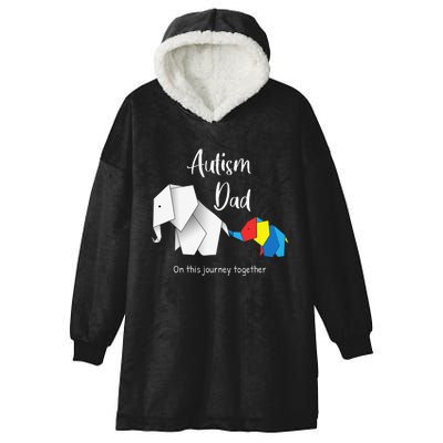 Autism Dad Elephant Autism Awareness Hooded Wearable Blanket