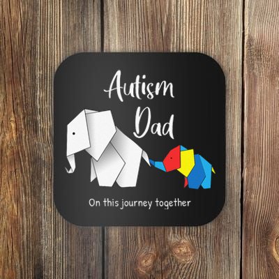 Autism Dad Elephant Autism Awareness Coaster