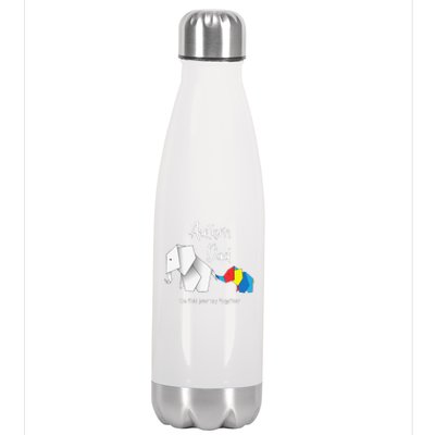 Autism Dad Elephant Autism Awareness Stainless Steel Insulated Water Bottle