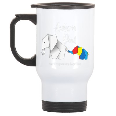 Autism Dad Elephant Autism Awareness Stainless Steel Travel Mug