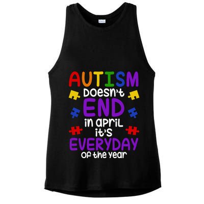 Autism Doesnt End In April Its Everyday Of The Year Ladies PosiCharge Tri-Blend Wicking Tank
