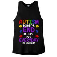 Autism Doesnt End In April Its Everyday Of The Year Ladies PosiCharge Tri-Blend Wicking Tank