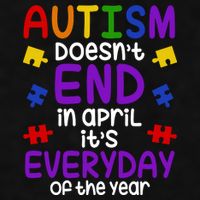 Autism Doesnt End In April Its Everyday Of The Year Ladies PosiCharge Tri-Blend Wicking Tank