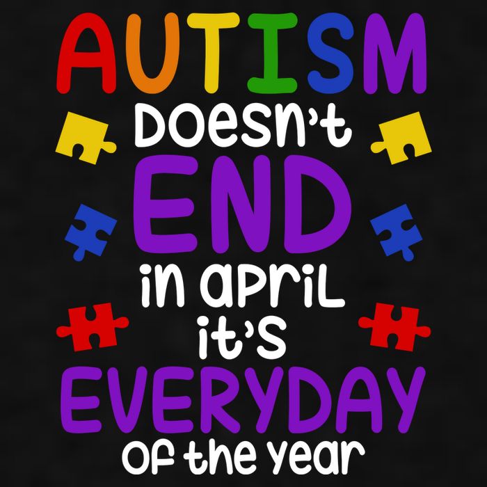Autism Doesnt End In April Its Everyday Of The Year Ladies PosiCharge Tri-Blend Wicking Tank