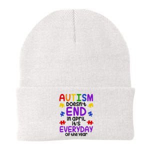 Autism Doesnt End In April Its Everyday Of The Year Knit Cap Winter Beanie