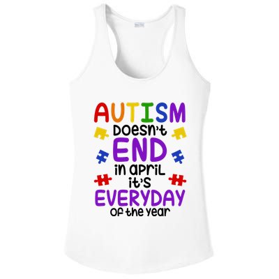 Autism Doesnt End In April Its Everyday Of The Year Ladies PosiCharge Competitor Racerback Tank
