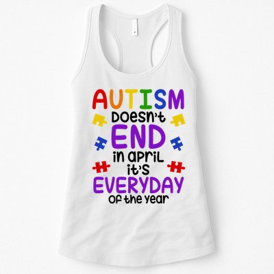 Autism Doesnt End In April Its Everyday Of The Year Womens Tank Top