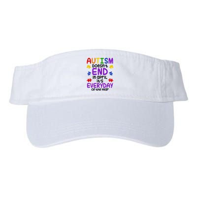 Autism Doesnt End In April Its Everyday Of The Year Valucap Bio-Washed Visor