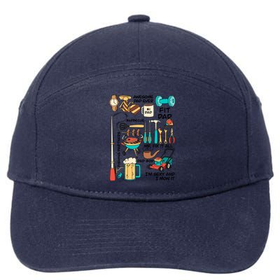 Awesome Dad Ever Fishing Partners 7-Panel Snapback Hat