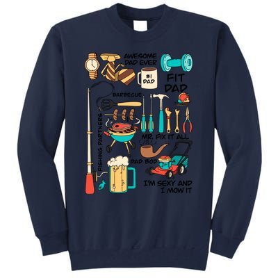 Awesome Dad Ever Fishing Partners Tall Sweatshirt