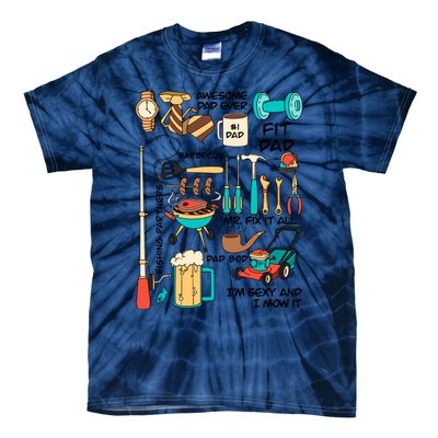 Awesome Dad Ever Fishing Partners Tie-Dye T-Shirt