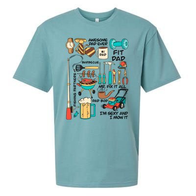 Awesome Dad Ever Fishing Partners Sueded Cloud Jersey T-Shirt