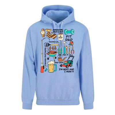 Awesome Dad Ever Fishing Partners Unisex Surf Hoodie