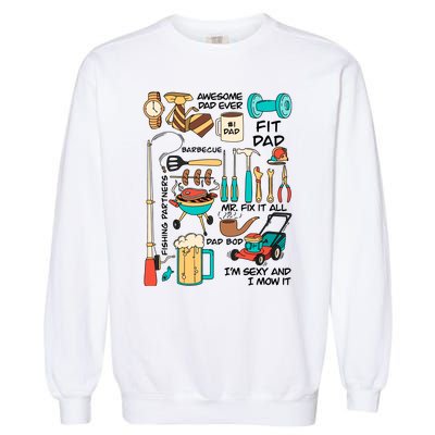 Awesome Dad Ever Fishing Partners Garment-Dyed Sweatshirt