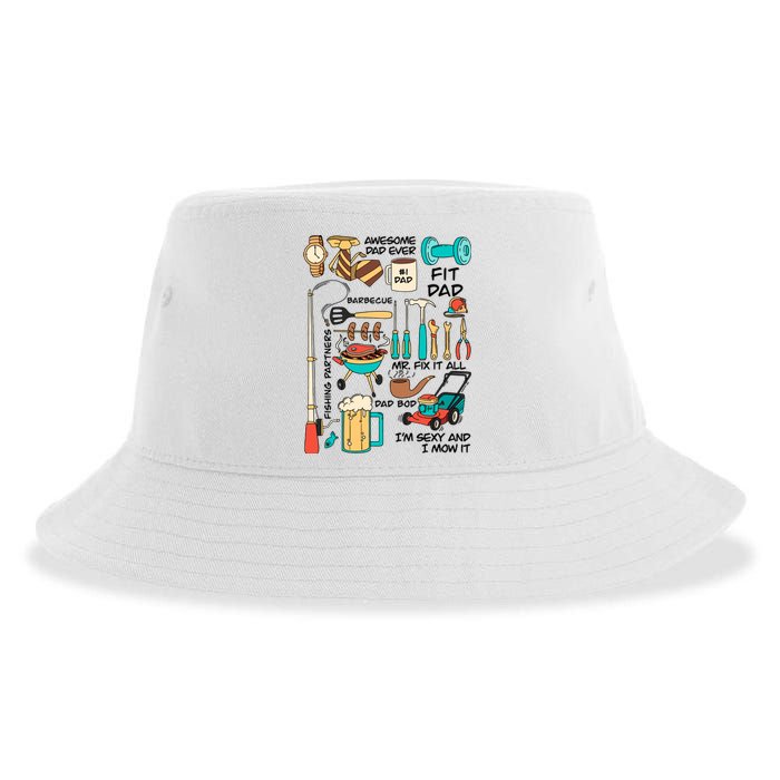 Awesome Dad Ever Fishing Partners Sustainable Bucket Hat