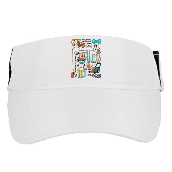 Awesome Dad Ever Fishing Partners Adult Drive Performance Visor