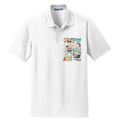 Awesome Dad Ever Fishing Partners Dry Zone Grid Polo