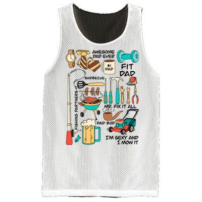 Awesome Dad Ever Fishing Partners Mesh Reversible Basketball Jersey Tank