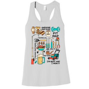 Awesome Dad Ever Fishing Partners Women's Racerback Tank