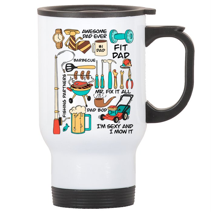 Awesome Dad Ever Fishing Partners Stainless Steel Travel Mug