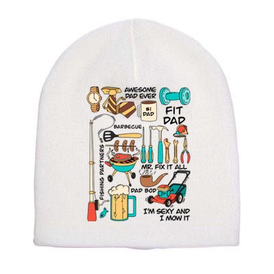 Awesome Dad Ever Fishing Partners Short Acrylic Beanie