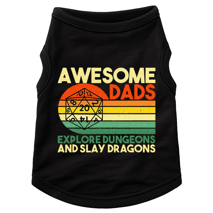 Awesome Dads Explore Dungeons DM RPG Dice Dragon Doggie Tank