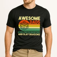 Awesome Dads Explore Dungeons DM RPG Dice Dragon Performance Shirt