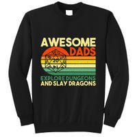 Awesome Dads Explore Dungeons DM RPG Dice Dragon Sweatshirt