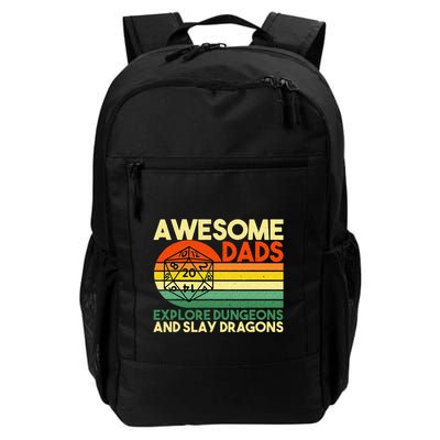 Awesome Dads Explore Dungeons DM RPG Dice Dragon Backpack