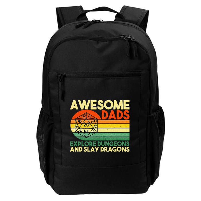 Awesome Dads Explore Dungeons DM RPG Dice Dragon Backpack