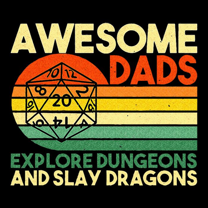 Awesome Dads Explore Dungeons DM RPG Dice Dragon Bucket Hat