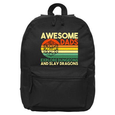 Awesome Dads Explore Dungeons DM RPG Dice Dragon 16 in Basic Backpack