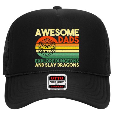 Awesome Dads Explore Dungeons DM RPG Dice Dragon Trucker Hat