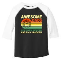 Awesome Dads Explore Dungeons DM RPG Dice Dragon Toddler Fine Jersey T-Shirt