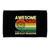 Awesome Dads Explore Dungeons DM RPG Dice Dragon Microfiber Hand Towel