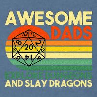 Awesome Dads Explore Dungeons DM RPG Dice Dragon Garment-Dyed Sweatshirt