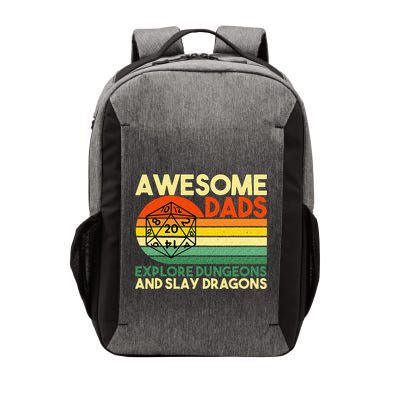 Awesome Dads Explore Dungeons DM RPG Dice Dragon Vector Backpack