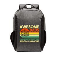 Awesome Dads Explore Dungeons DM RPG Dice Dragon Vector Backpack