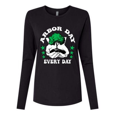 Arbor Day Everyday National Environtal Awareness Tree Gift Womens Cotton Relaxed Long Sleeve T-Shirt