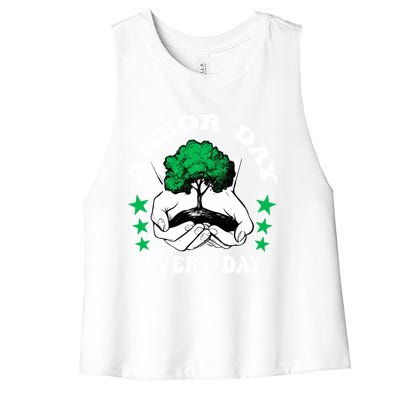 Arbor Day Everyday National Environtal Awareness Tree Gift Women's Racerback Cropped Tank