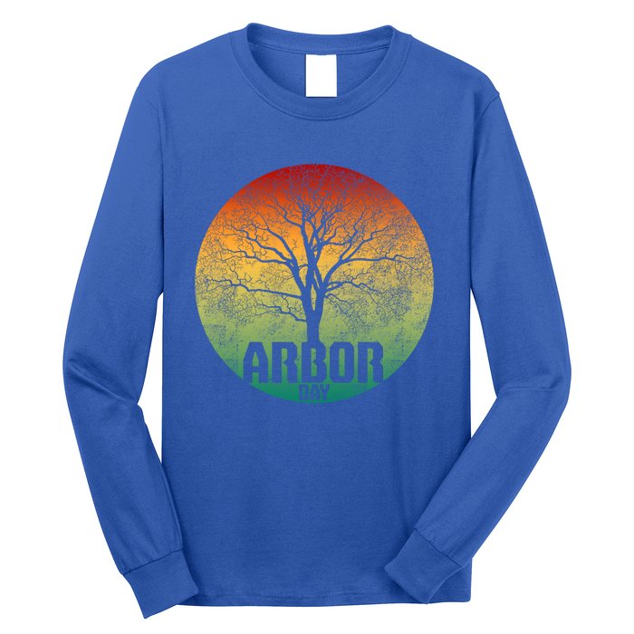 Arbor Day Earth Day Plant Trees Retro Nature Climate Earth Gift Long Sleeve Shirt