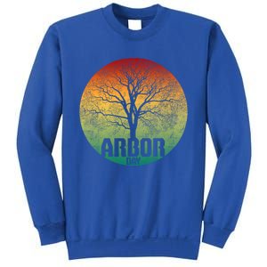 Arbor Day Earth Day Plant Trees Retro Nature Climate Earth Gift Sweatshirt