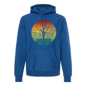 Arbor Day Earth Day Plant Trees Retro Nature Climate Earth Gift Premium Hoodie