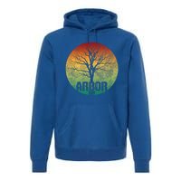 Arbor Day Earth Day Plant Trees Retro Nature Climate Earth Gift Premium Hoodie