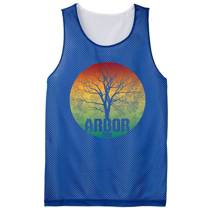 Arbor Day Earth Day Plant Trees Retro Nature Climate Earth Gift Mesh Reversible Basketball Jersey Tank