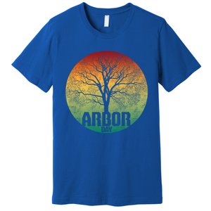 Arbor Day Earth Day Plant Trees Retro Nature Climate Earth Gift Premium T-Shirt