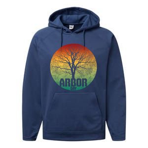 Arbor Day Earth Day Plant Trees Retro Nature Climate Earth Gift Performance Fleece Hoodie