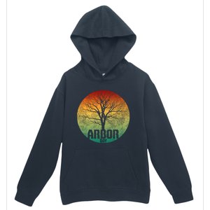 Arbor Day Earth Day Plant Trees Retro Nature Climate Earth Gift Urban Pullover Hoodie